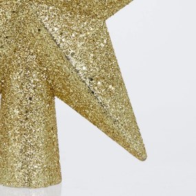 X-MAS Špica na stromček hviezda trblietavá 20 cm - zlatá