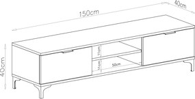 TV skrinka LANA 05 béžový - POD TV DO OBÝVAČKY SO ZÁSUVKAMI