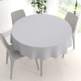 Biante Dekoračný okrúhly obrus Rongo RG-016 Svetlo sivý Ø 110 cm