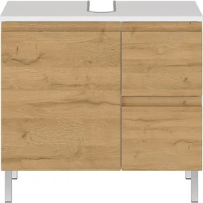 Biela skrinka pod umývadlo v dekore duba 60x56 cm Torrance - Germania