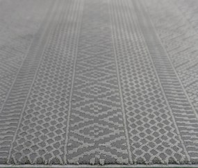 Koberec Zurich 1901 GREY – sivý obdĺžnikový koberec so vzorom Rozmer: 60x100 cm