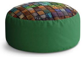 Taburet Circle Blocks Abstract, farebná