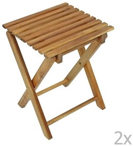 Hnedé záhradné stoličky v súprave 2 ks Tacoma – Garden Pleasure