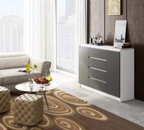 Komoda TOVE K 140 cm biela/grafit