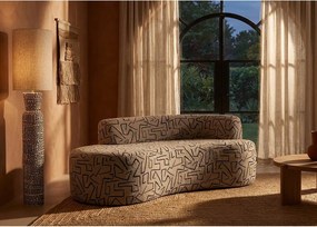 Béžová pohovka z textílie buklé 176 cm Nairobi – Mauro Ferretti