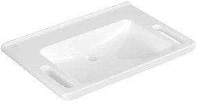 VILLEROY &amp; BOCH ViCare závesné umývadlo bez otvoru, bez prepadu, 800 x 550 mm, biela alpská, s povrchom CeramicPlus, 4A6883R1