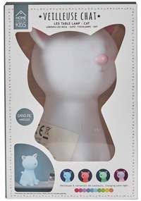 LED detské nočné svetlo CATTY 19cm, biela