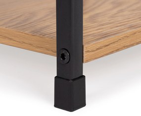 ModernHome MULTISTORE Moderný drevený regál, kovový rám LOFT - 5 políc