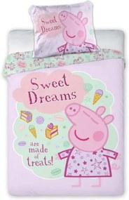 Obliečky do postieľky Peppa Pig Sweet dreams, 135x100 cm