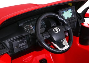 Ramiz Elektrické auto Toyota Hilux pre deti červené + pohon 4x4 + diaľkové ovládanie