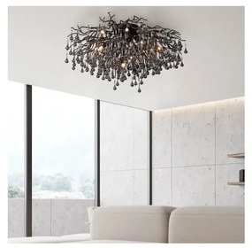 Paul Neuhaus 8092-18 - Prisadený luster ICICLE 14xG9/40W/230V pr. 100 cm čierna