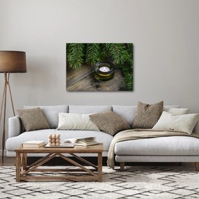 Obraz - vianočná sviečka (70x50 cm)
