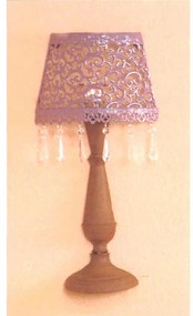 IDEA nábytok Nástenná dekoratívna kovová lampa fialová/hnedá