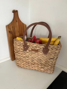 Plážová taška z vodného hyacintu, hranatá Rozmery (cm): 47x23x32