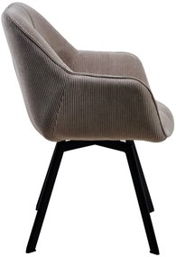 Jedálenská stolička Jordi Cord - hnedá