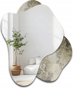 Nepravidelné zrkadlo Spinel na starnúcom zrkadle silver 150X180 nástenné