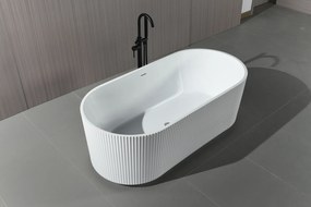 Erga April, voľne stojaca vaňa 170x80 cm + odtoková zátka, biela lesklá, ERG-April-170080-WH-WH