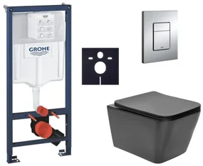 Závesný wc set do ľahkých stien / predstenová montáž Swiss Aqua Technologies Infinitio SIKOGRSIN12BE