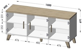 Cama Komoda Lotus 3D - dub