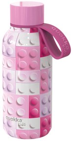 Nerezová termofľaša Solid Kids s pútkom Pink Bricks 330 ml