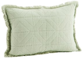 MADAM STOLTZ Bavlnený poťah na vankúš Embroidered Sage 30 × 45 cm