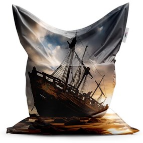 Sablio Sedací vak Vrak lode pri západe slnka - 150x100 cm