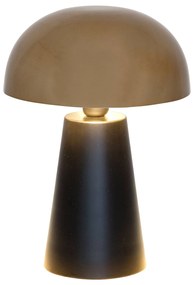 Stolná lampa Fungo, vznešený návrh, čierna/zlatá