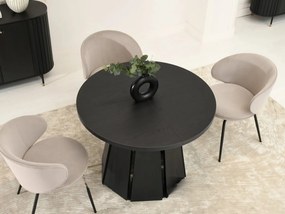 Rozkladací jedálenský stôl ORHAN čierny 100 - 180 cm