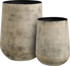 Set 2 ks kvetináčov Hiamiraina 3 (antická béžová). Akcia -18%. Vlastná spoľahlivá doprava až k Vám domov. 1146599