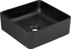 Comad Keramické umývadlo na dosku UM-6276 SLIM 40, čierna mat