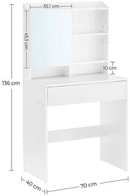 Toaletný stolík SONGMICS RDT118W01