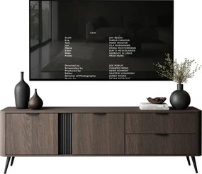 TV skrinka RICKY 195cm dunin dub + čierna