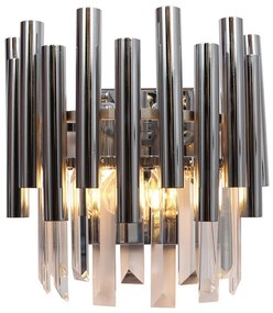 Nástenné svietidlo Madison, 1x krištáľové/chrómové kovové tienidlo