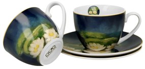 Porcelánová šálka s podšálkou Monet Nenufars 270 ml sada 2ks