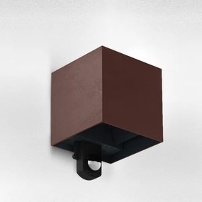 Brilagi - LED vonkajšie nástenné svietidlo so senzorom CUBE LED/6W/230V hnedé IP65