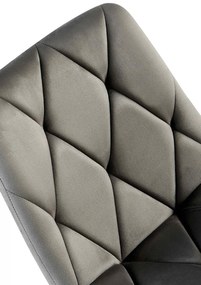 Jedálenská stolička Clairton zamat - antracit