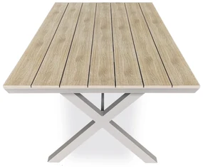 Autronic Záhradný stôl, hliník, polywood, béžová, AZT-S1510 OAK