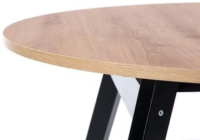 Okrúhly rozkladací jedálenský stôl RUBEN 102-142, dub artisan
