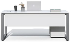 Kancelársky stôl s kontajnerom Houseland Prime Home 02 180 cm biely