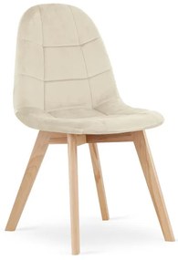 Set štyroch jedálenských stoličiek BORA zamatové béžové (4ks)
