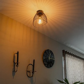 Dizajnové stropné svietidlo čierne 20 cm - Pua