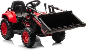 LEAN CARS Batériový traktor s lyžicou BW-X002A červený