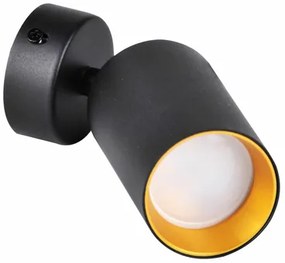 Závesná bodová lampa/nástenná lampa čierno-zlatá MARIBEL I