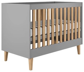 Detská postieľka Kubi sivá 60x120