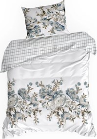 SATÉNOVÉ OBLIEČKY SPRING40 200X220 CM, 2 KS 70X80 CM KVETY