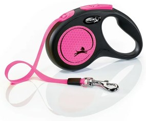 Flexi Samonavíjacie vodítko New Neon S, 5 m, 15 kg, ružová