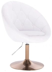 LuxuryForm DESIGN Kreslo VERA na zlatom tanieri - biele
