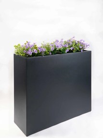 Interiérový kvetináč ELEMENTO, materiál MDF, šírka 88 cm, čierny