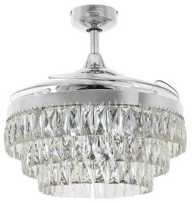 FANAWAY 212923 - LED Stropný ventilátor VEIL 6xE14/4,5W/230V chróm + DO