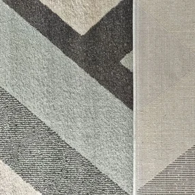 Moderný koberec s geometrickými vzormi v sivých farbách Šírka: 120 cm | Dĺžka: 170 cm